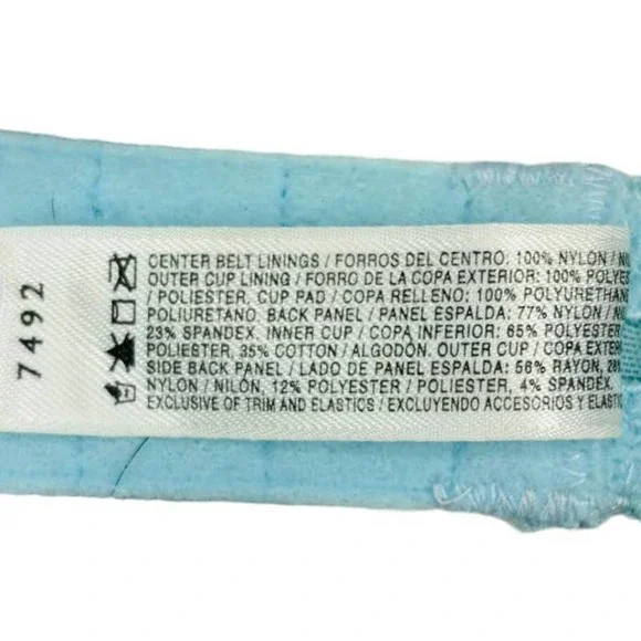 Wonderbra Embroidered Lace Underwire Push Up Bra Blue Size 34B - Picture 5 of 6